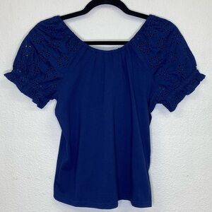 J. Crew Eyelet Tie-Back Top Milkmaid NWT Size XXS